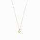 Eclipse Initial Letter Necklace 14K Solid Gold