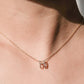 Eclipse M Initial Letter Pavé Natural Diamond Necklace 14K Solid Gold