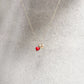 Eclipse M Initial Letter Necklace 14K Solid Gold