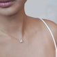 Eclipse M Initial Letter Pavé Diamond Necklace 14K Solid Gold