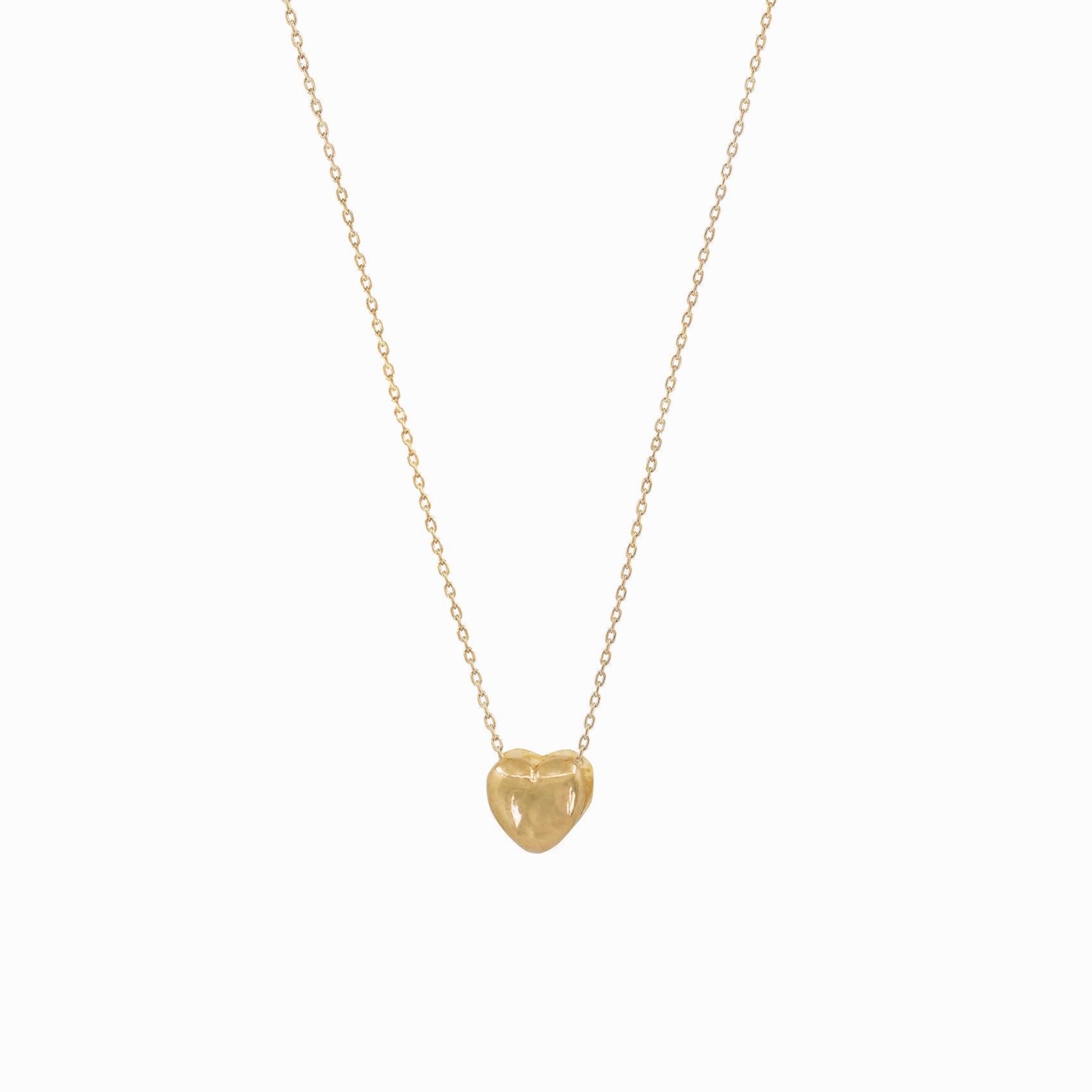 Eclipse Heart Gold Necklace 14K Gold