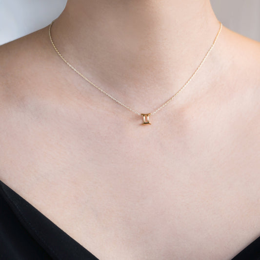 Eclipse Gemini Zodiac Charm 14K Gold