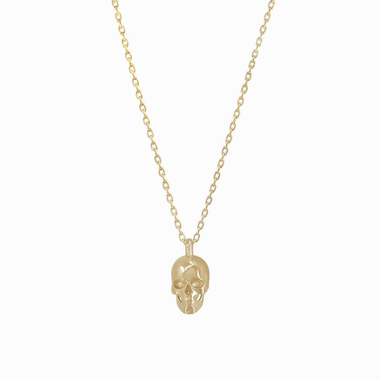 Skull Pendant Necklace 14K Solid Gold  BY L’AIMÉ NEW YORK