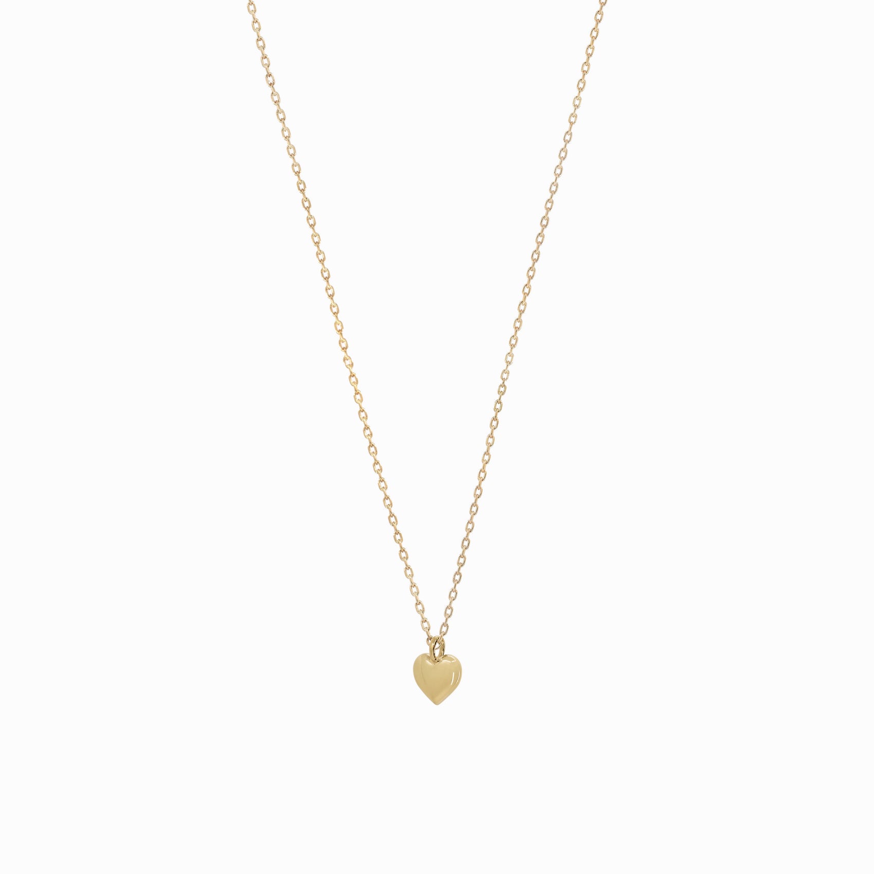 Full Heart Diamond Solid Gold Necklace