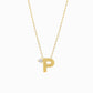 J Initial Letter Point Natural Diamond Necklace 14K Solid Gold