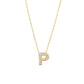 J Initial Letter Pavé Natural Diamond Necklace 14K Solid Gold