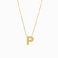 A Initial Letter Necklace 14K Solid Gold