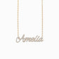 Custom Script Name Necklace Pavé Lab Diamond 14K Solid Gold – Personalized AMERIA