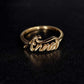 Custom Script Letters Name Ring MARIA 14K Solid Gold – Personalized
