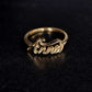 Custom Script Letters Name Ring ANNA 14K Solid Gold – Personalized