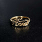 Custom Script Letters Name Ring ANNA 14K Solid Gold – Personalized