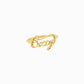 Custom Script Letters Name Ring BETTY 14K Solid Gold – Personalized