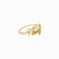 Personalized Custom Script Name Ring 14K Gold