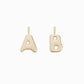 Soft Bubble Puffy Bubble Initial Letter Charm 14K Solid Gold Collection