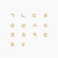 ㄱ Puffy Hangul Initial Charm Small Korean Letter 14K Solid Gold
