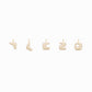 ㄱ Puffy Hangul Initial Charm Small Korean Letter 14K Solid Gold
