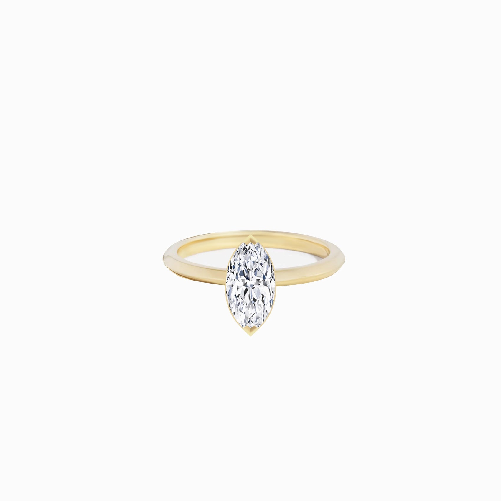 Marquise Cut Diamond Ring Gold | PURE