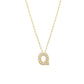 J Initial Letter Pavé Natural Diamond Necklace 14K Solid Gold