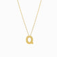 A Initial Letter Necklace 14K Solid Gold