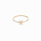 K Line Initial Letter Pavé Lab Diamond Ring 14K  Solid Gold