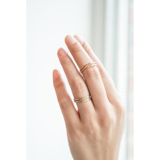 J Initial Letter Ring 14K Solid Gold