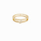J Initial Letter Pavé Diamond Ring 14K Solid Gold