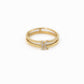 K Initial Letter Pavé Lab Diamond Ring 14K Solid Gold