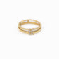 J Initial Letter Pavé Lab Diamond Ring 14K Solid Gold