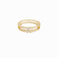 K Initial Letter Pavé Lab Diamond Ring 14K Solid Gold