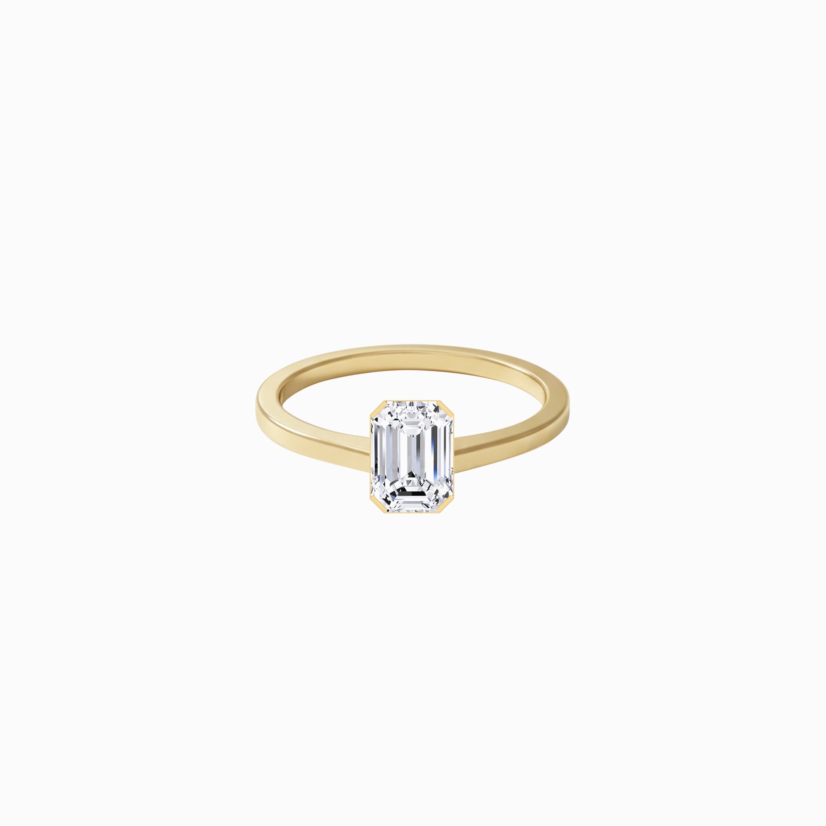 Emerald Cut Diamond Ring Gold  | REVE