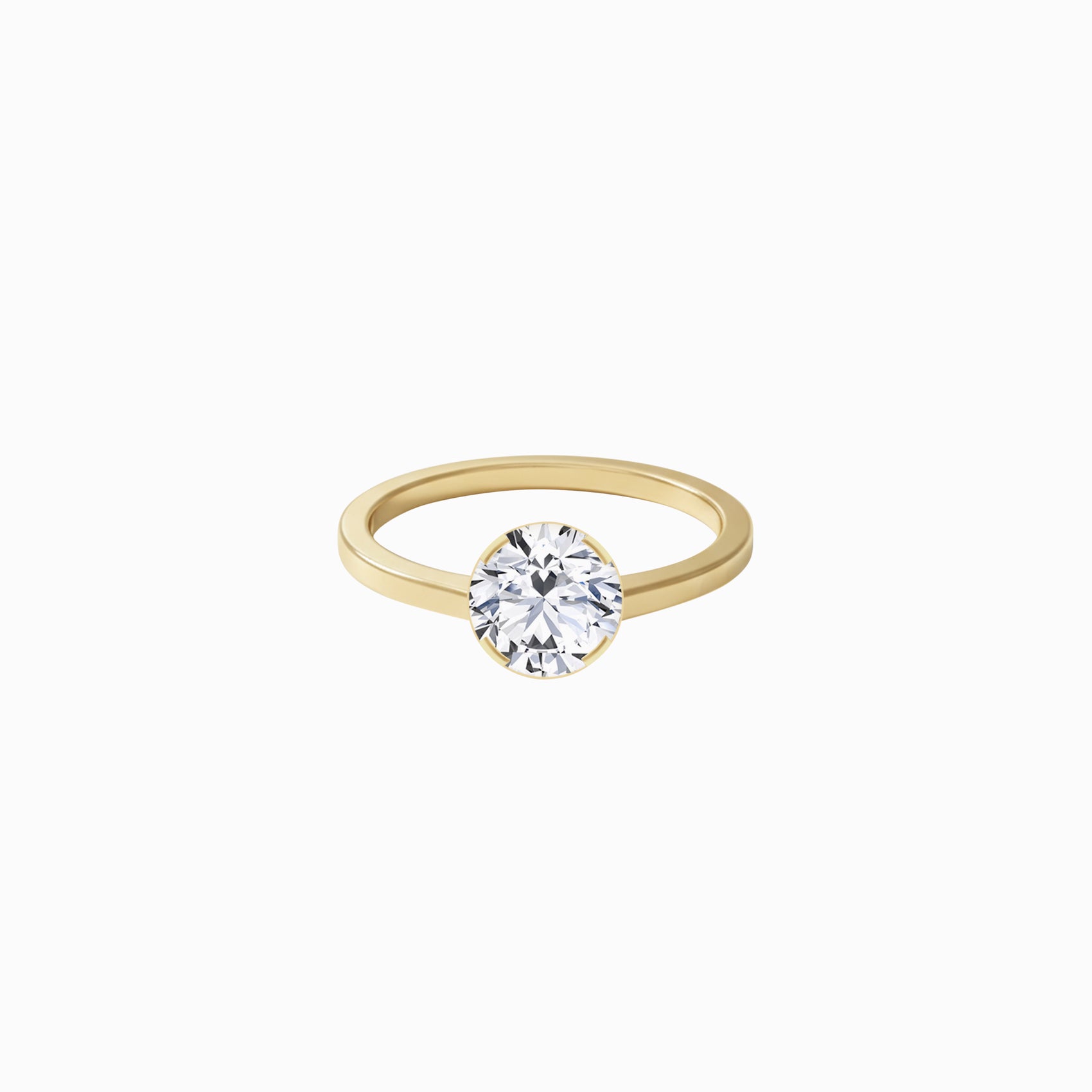 Round Brilliant Cut Diamond Ring Gold | REVE