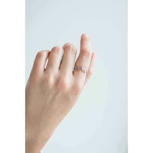 Korean Letter Laugh ㅋㅋㅋㅋ Ring 14K Solid Gold BY LAIME NEW YORK 한글반지