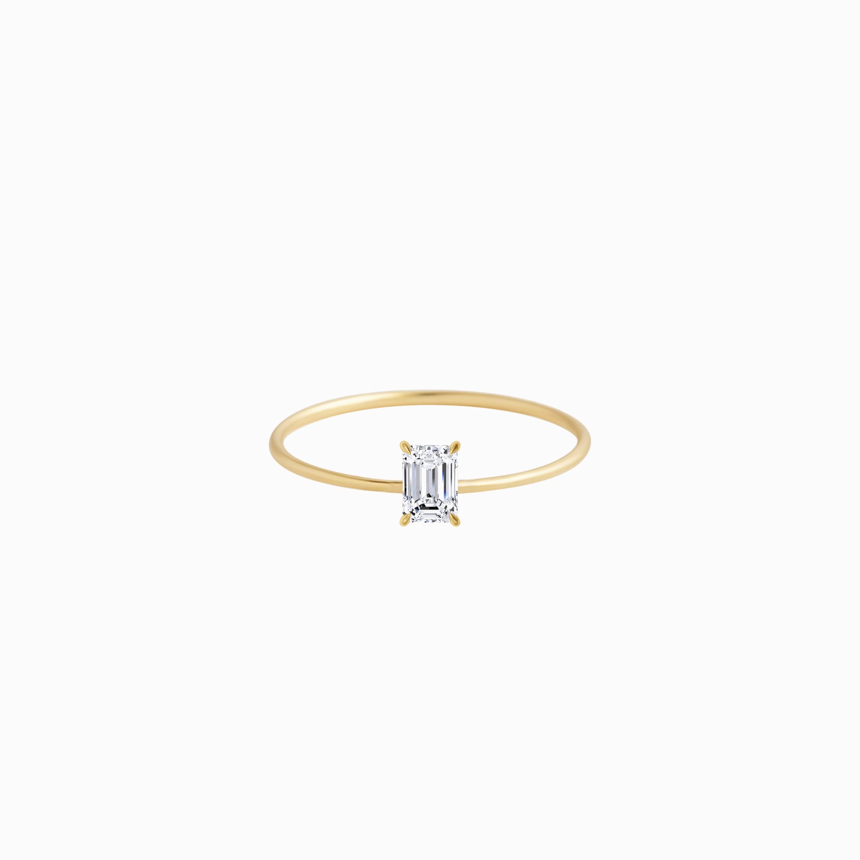 Emerald Cut Diamonds Ring Gold | SOFT LINE
