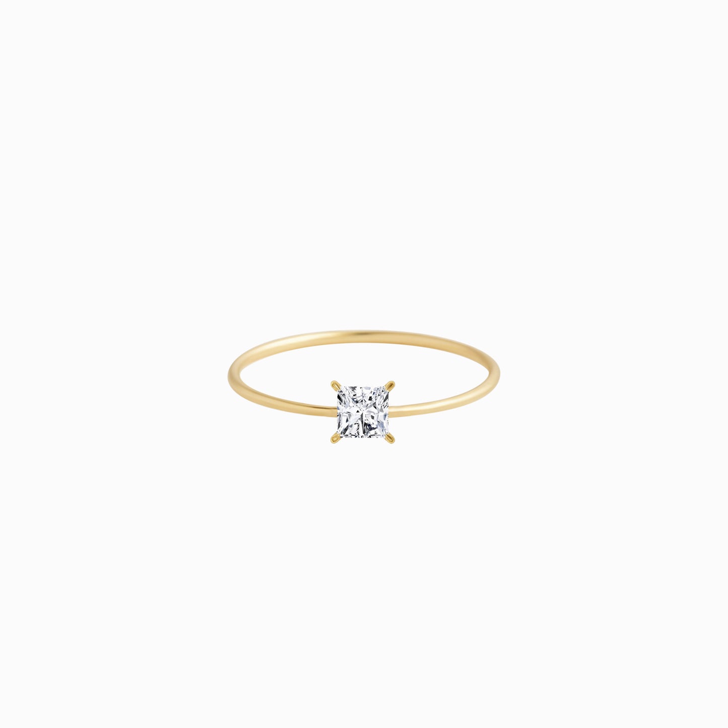 Princess Cut Diamond Ring Gold | SOFT LINE