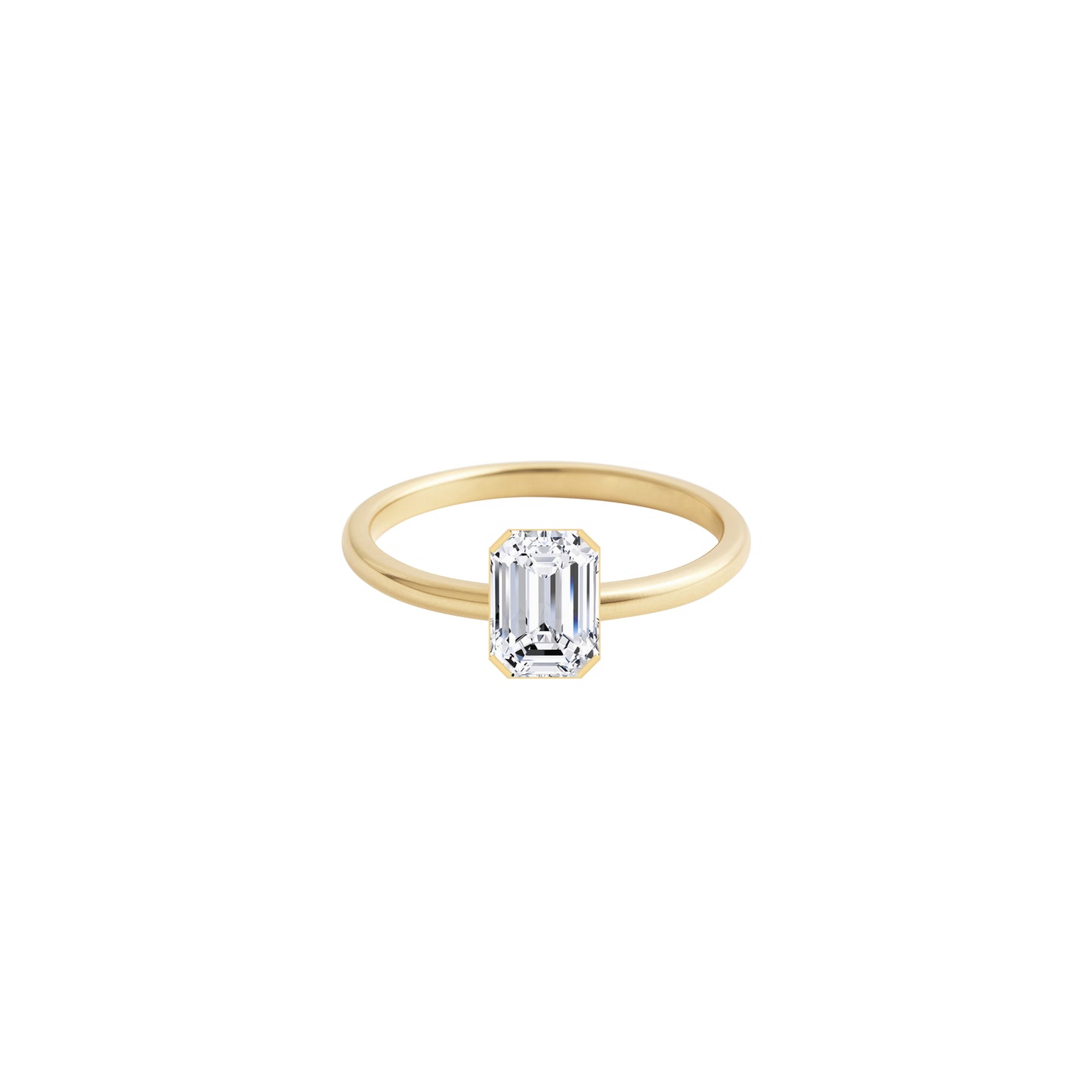 Emerald Cut Diamond Ring Gold | WISH