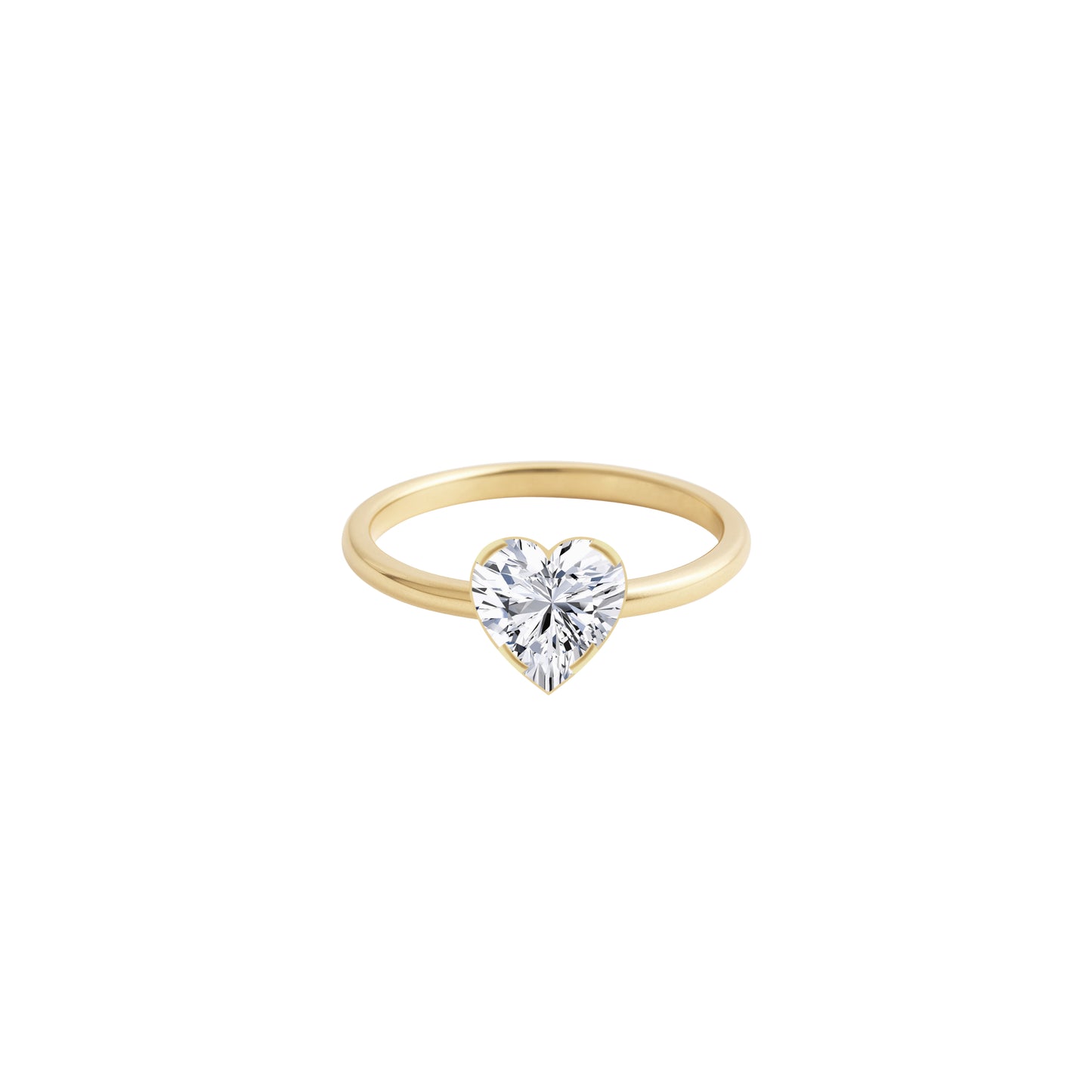 Heart Cut Diamond Ring Gold | WISH