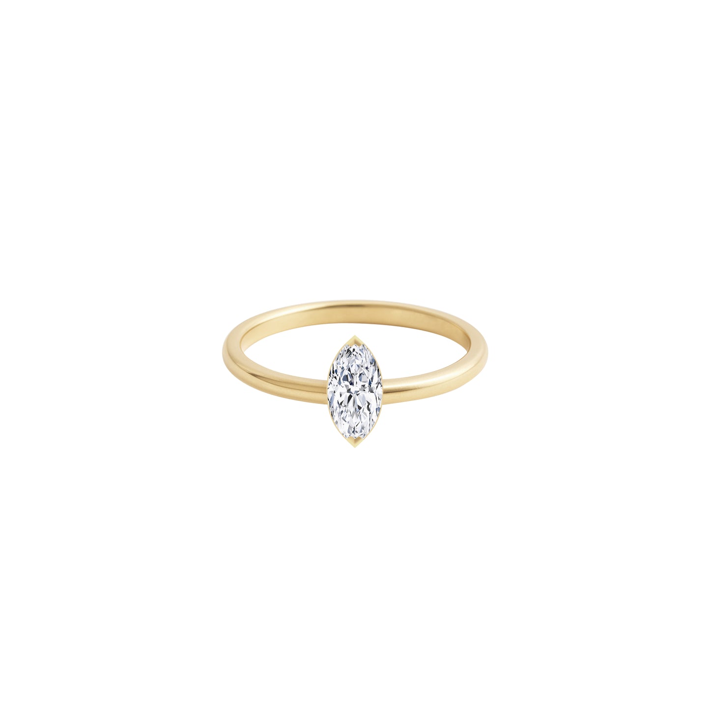 Marquise Cut Diamond Ring Gold | WISH