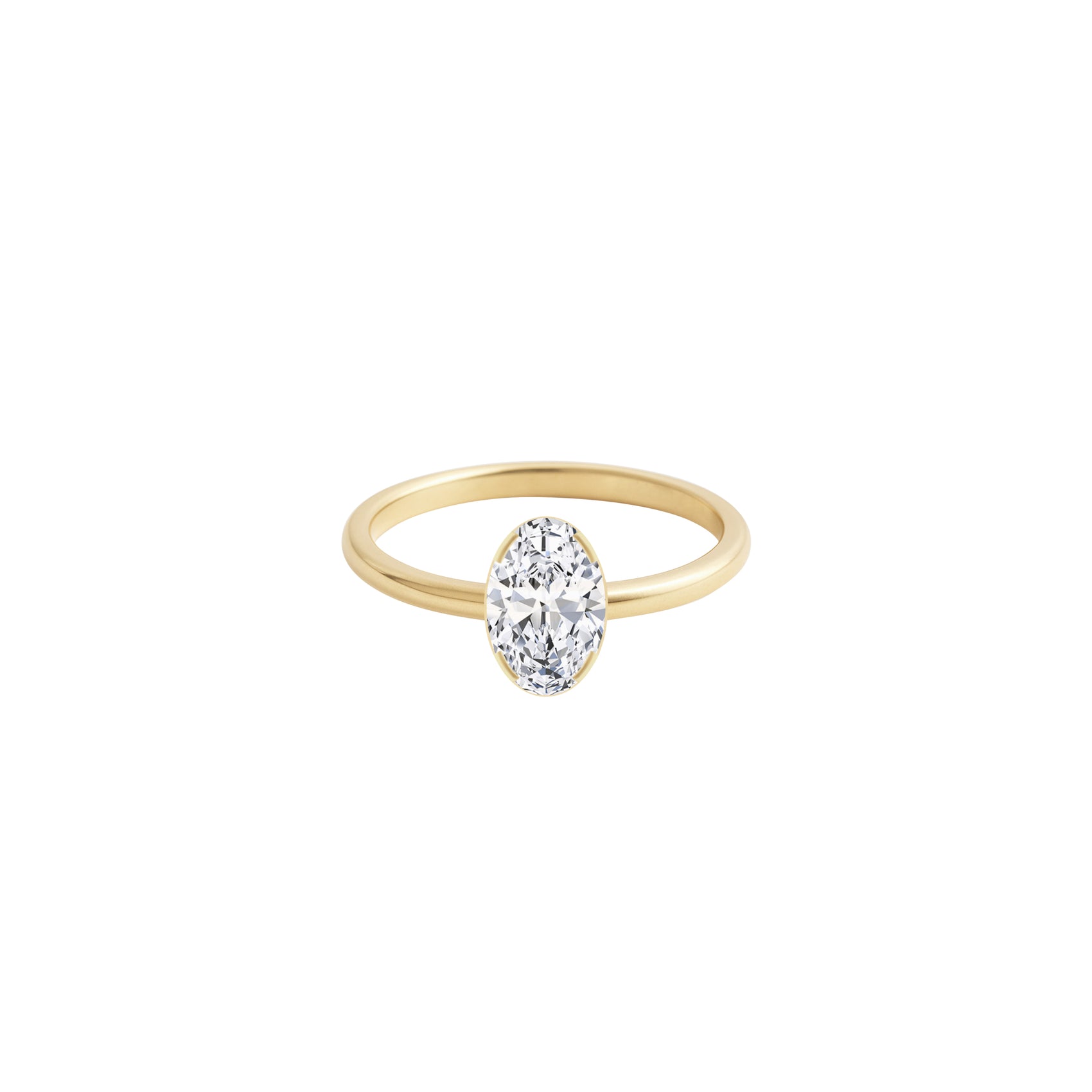 Oval Cut Diamond  Ring Gold | WISH