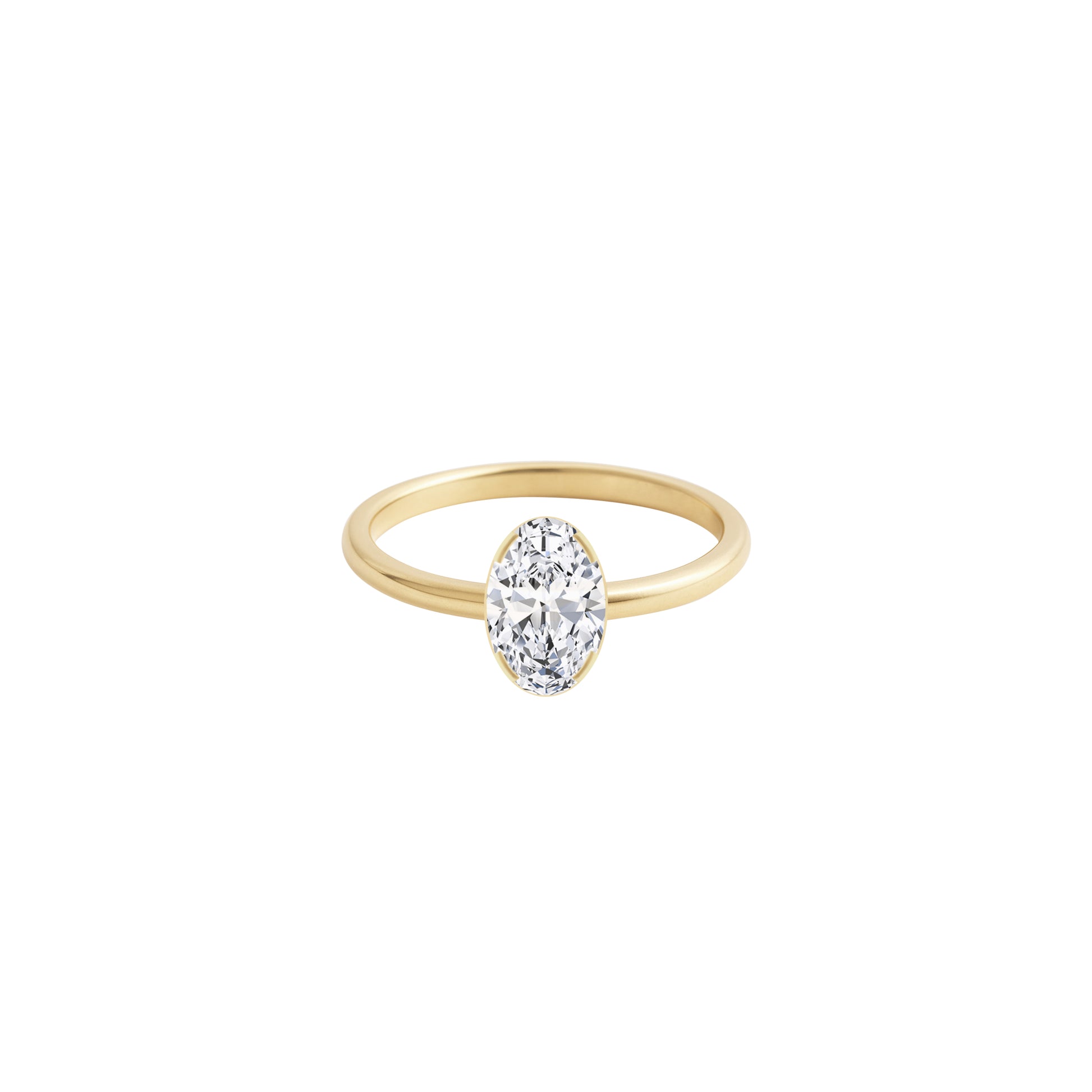 Oval Cut Diamond  Ring Gold | WISH