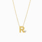 J Initial Letter Point Natural Diamond Necklace 14K Solid Gold