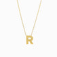 A Initial Letter Necklace 14K Solid Gold