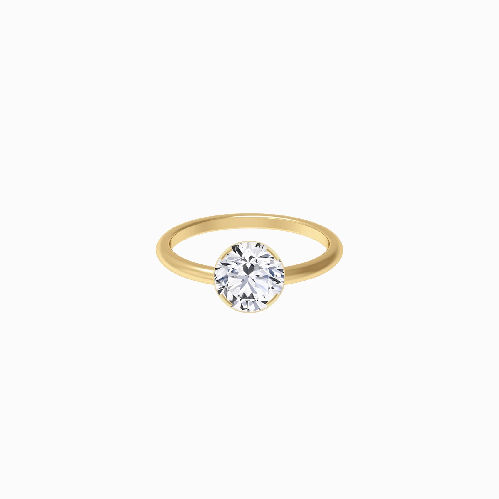 Round Brilliant Cut Diamond Ring Gold | WISH