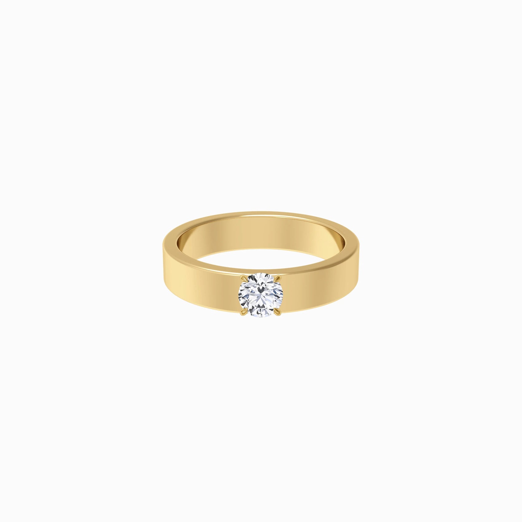 Round Brilliant Cut Diamonds Ring Gold | MINE
