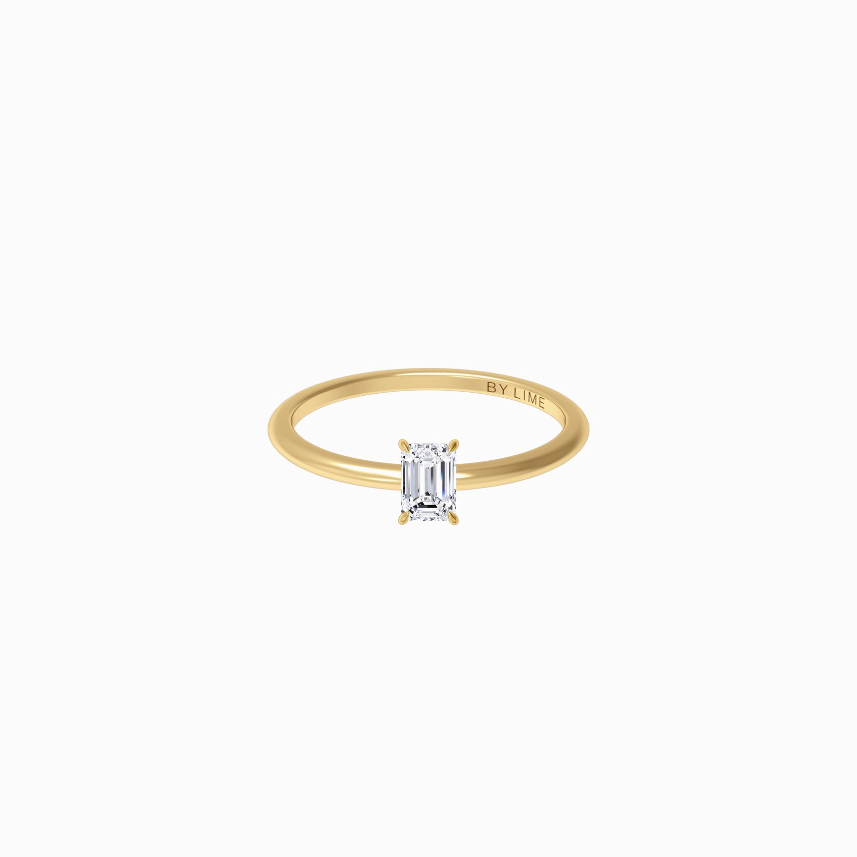 Emerald Cut Diamonds Ring Gold | SOFT LINE