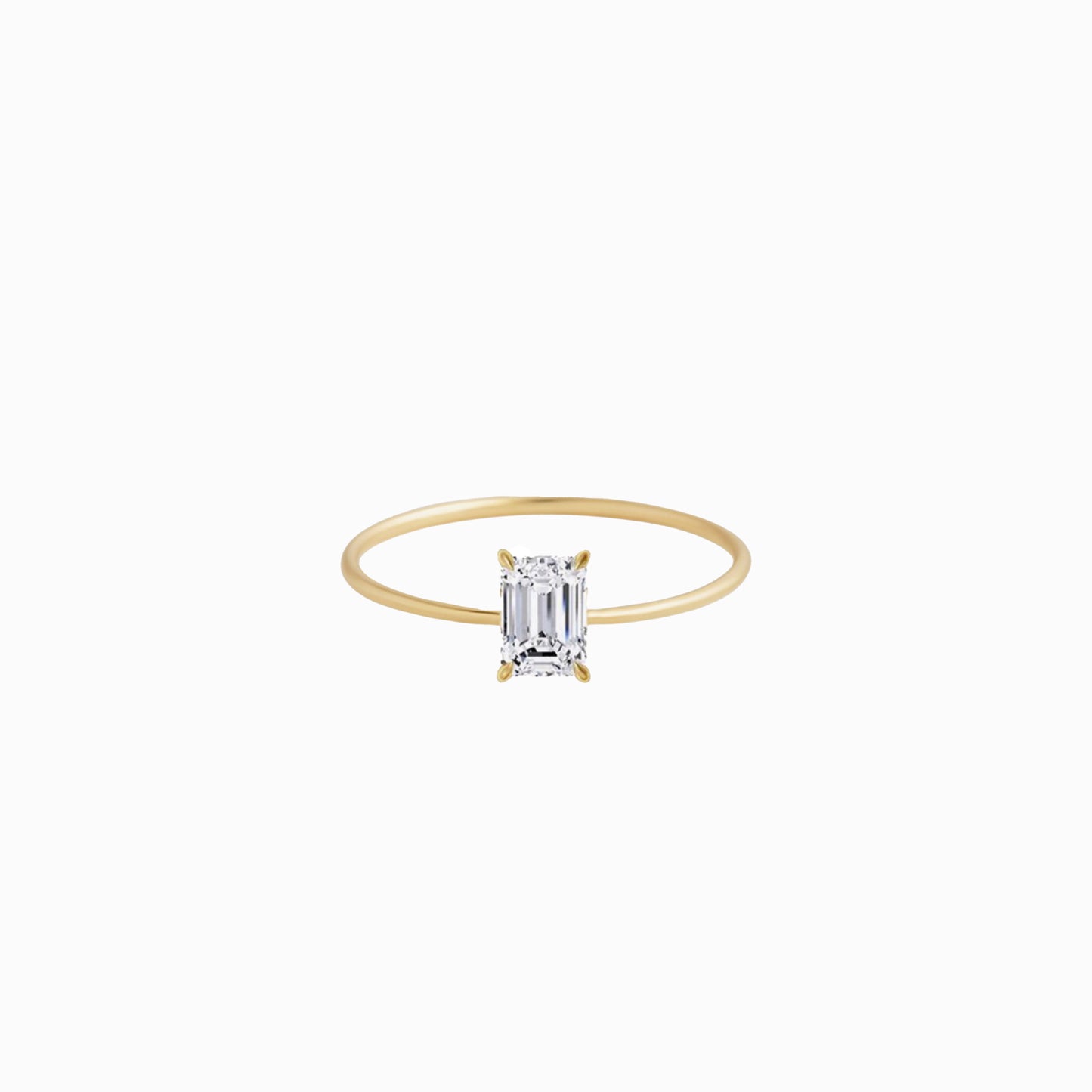 Emerald Cut Diamonds Ring Gold | SOFT LINE