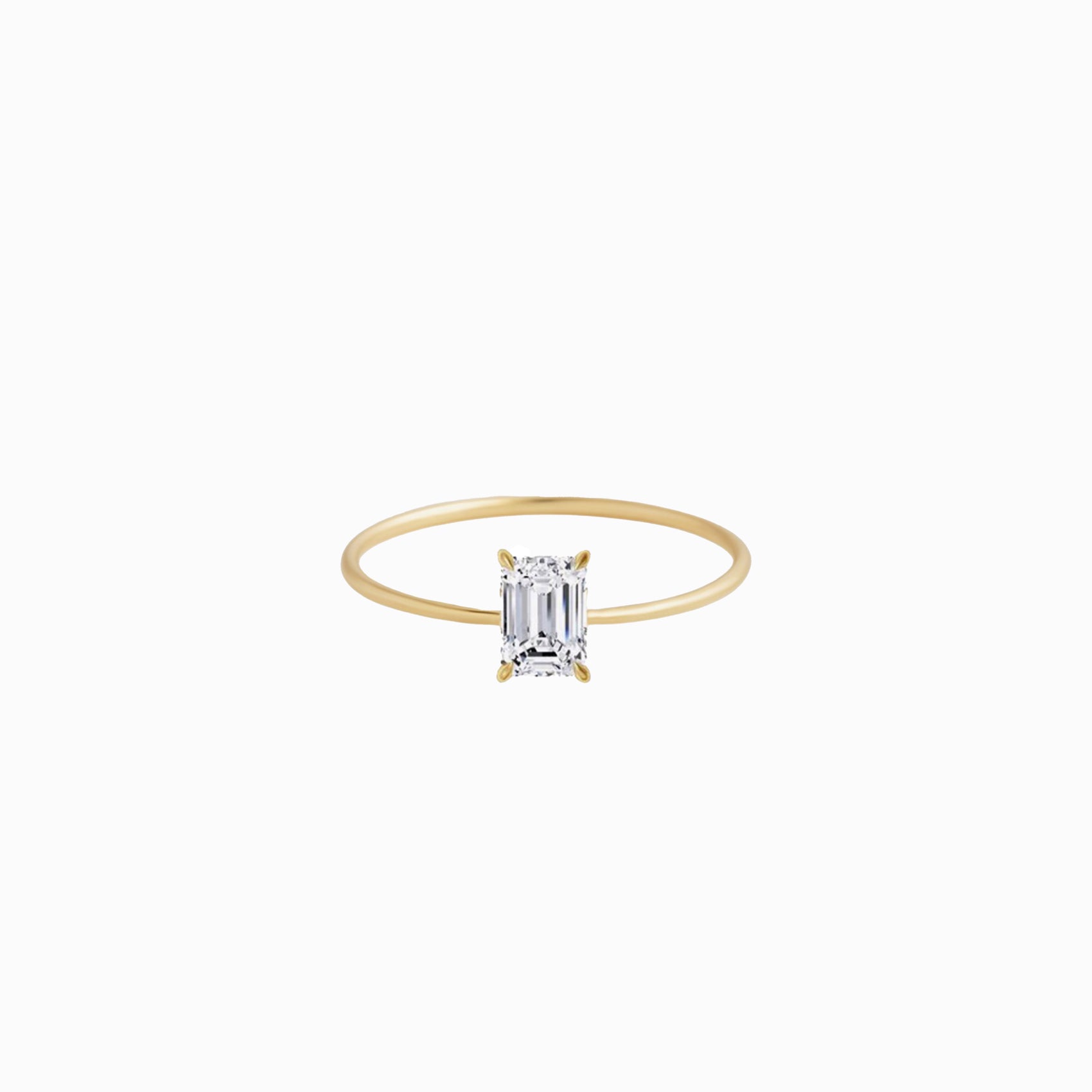 Emerald Cut Diamonds Ring Gold | SOFT LINE