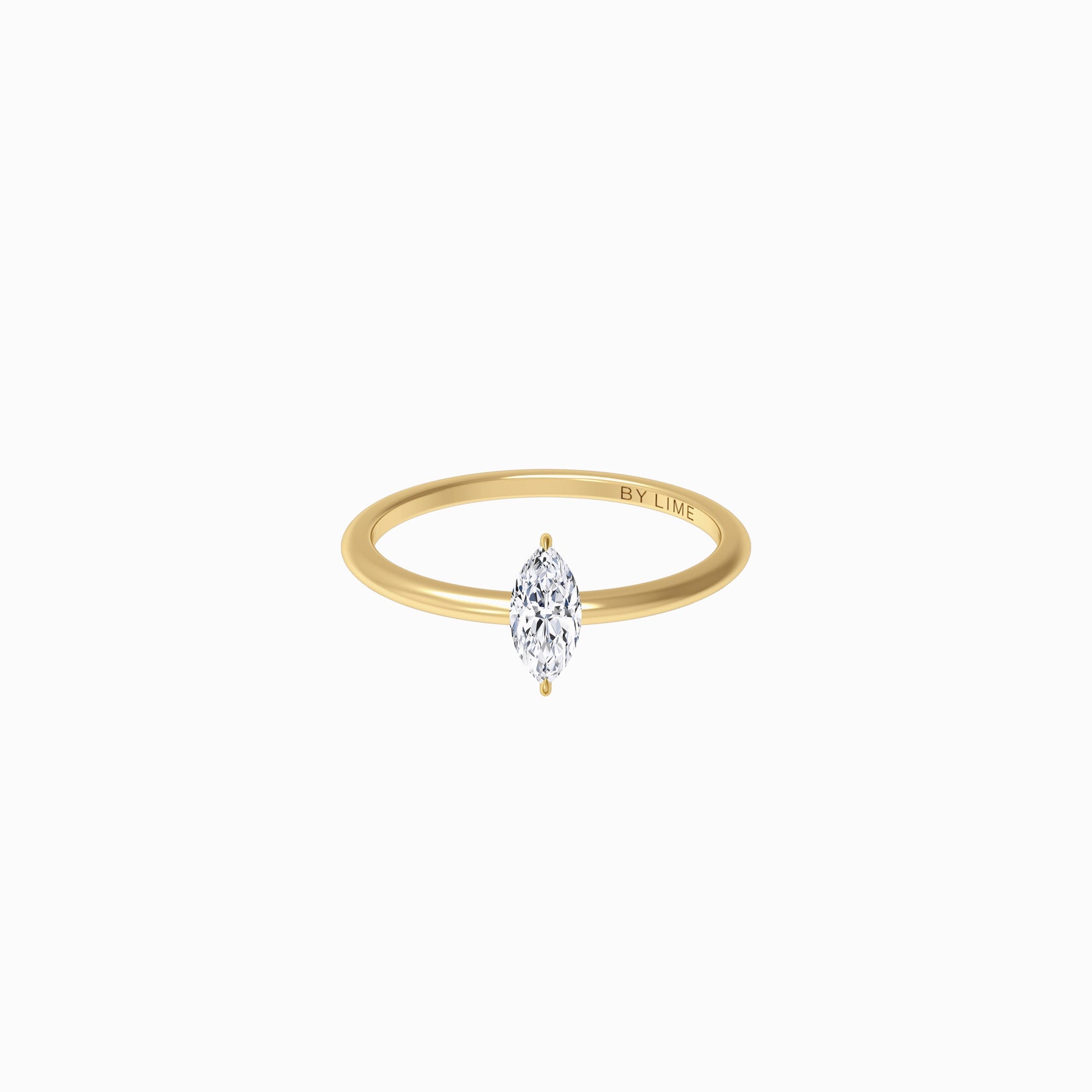 Marquise Cut Diamond Ring Gold | SOFT LINE