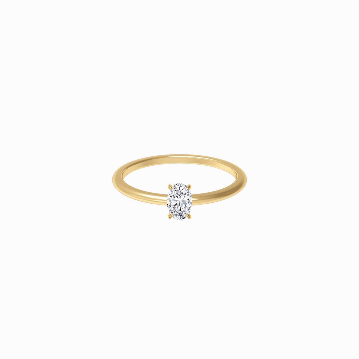 Oval Cut Diamond Ring Gold | SOFT LINE