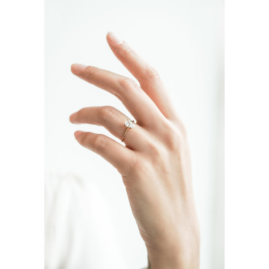 Pear Cut Diamond Ring Gold | SOFT LINE