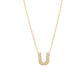 J Initial Letter Pavé Natural Diamond Necklace 14K Solid Gold